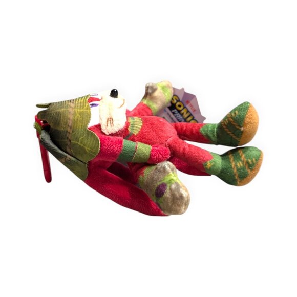 SONIC PRIME NETFLIX Plush Clip-On 15cm 6" Knuckles Keyring Toy - NEW with Tags - Picture 4 of 6